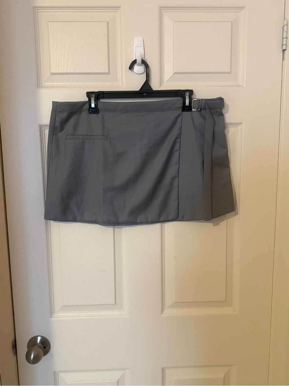 Peppermayo Gray Wrap Short Skort with Side Tie